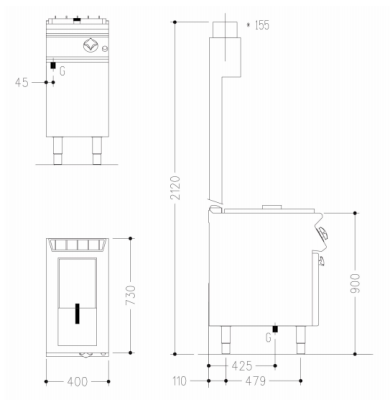 Фритюрница Mareno NF74G15